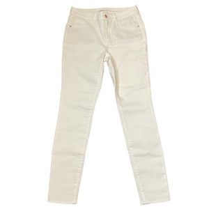 Old Navy Pop Icon Skinny Jeans Women Size 28  High-Rise Stretch White Denim‎